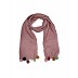 Premium Cotton Stole With Colorful Fringe's - Purple Premium Cotton Stole With Colorful Fringe's - Purple